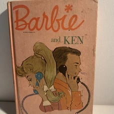 Vintage 1963 Barbie And Ken Hard-covered Book By Random House Some Ink On Cover