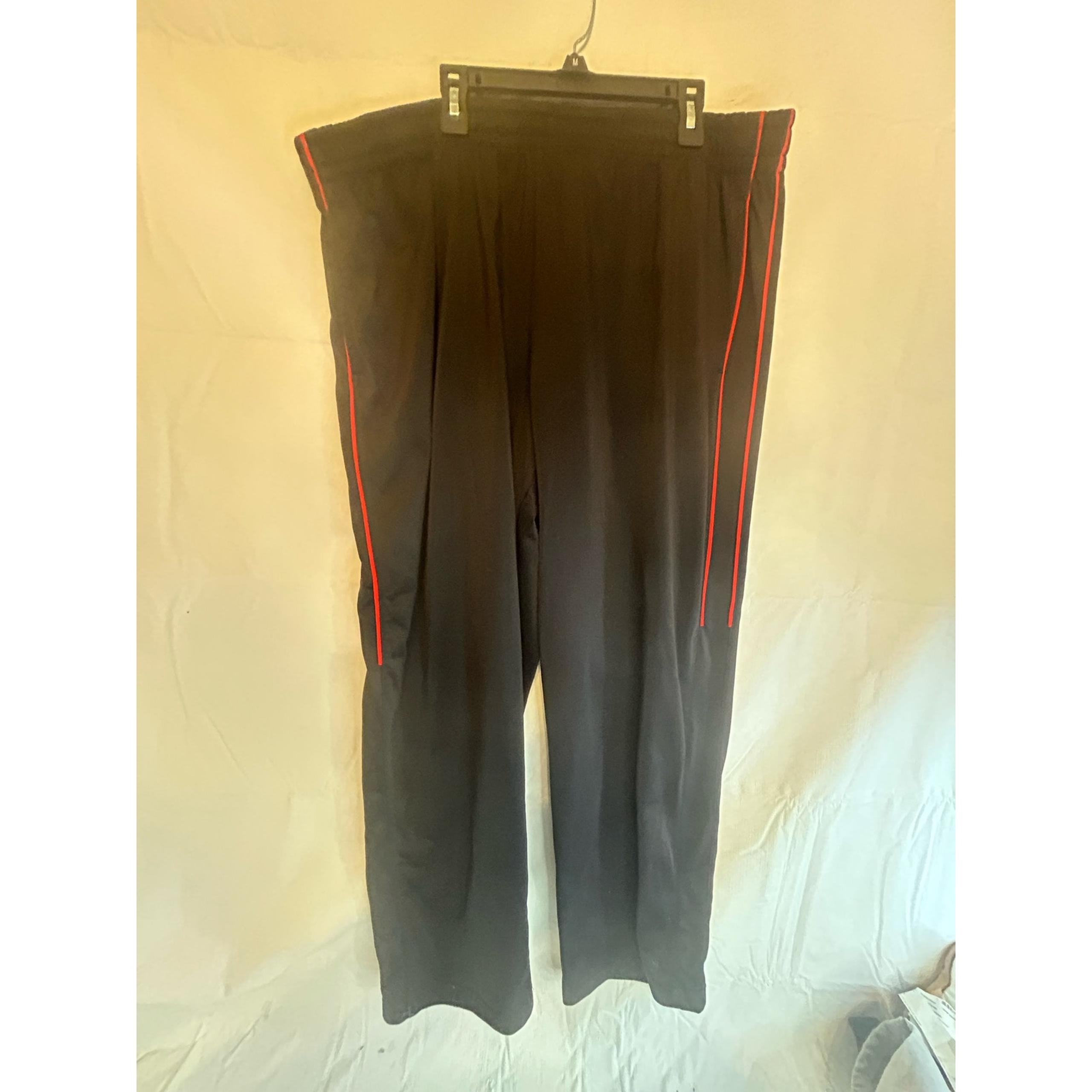 Tek Gear Men's 2XB Black Track Athletic Pants GUC Red Stripe