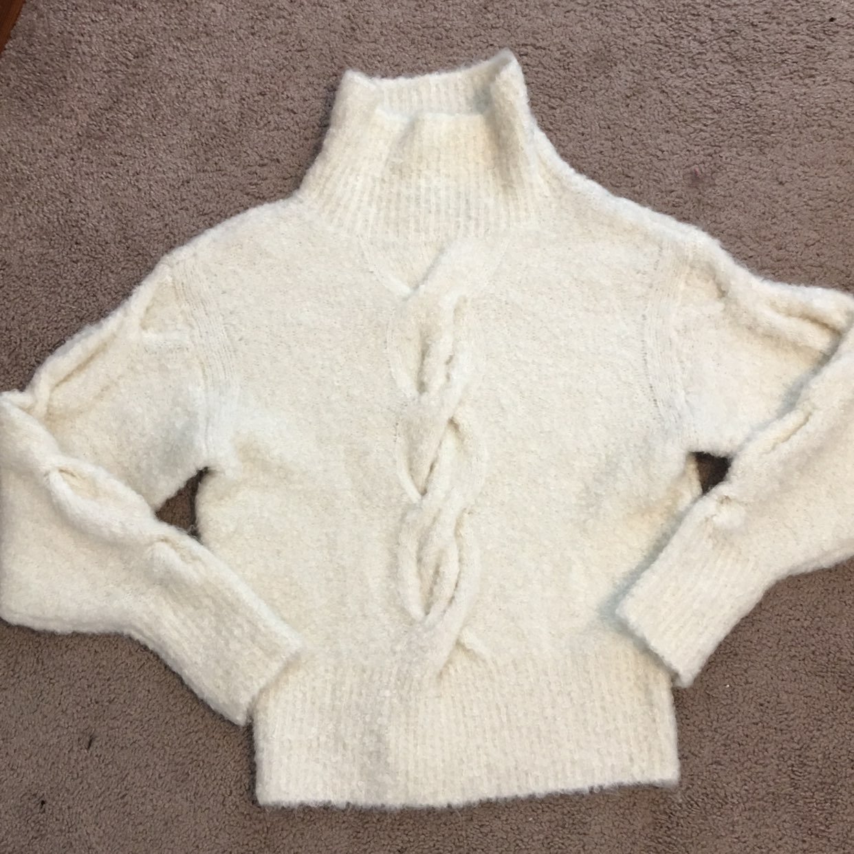 Theory M Mohair Boucle Cable Turtleneck