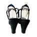 Vintage 50s Herbert Levine Babydoll Ankle Tie Heels, Velvet/Satin, Black, Green