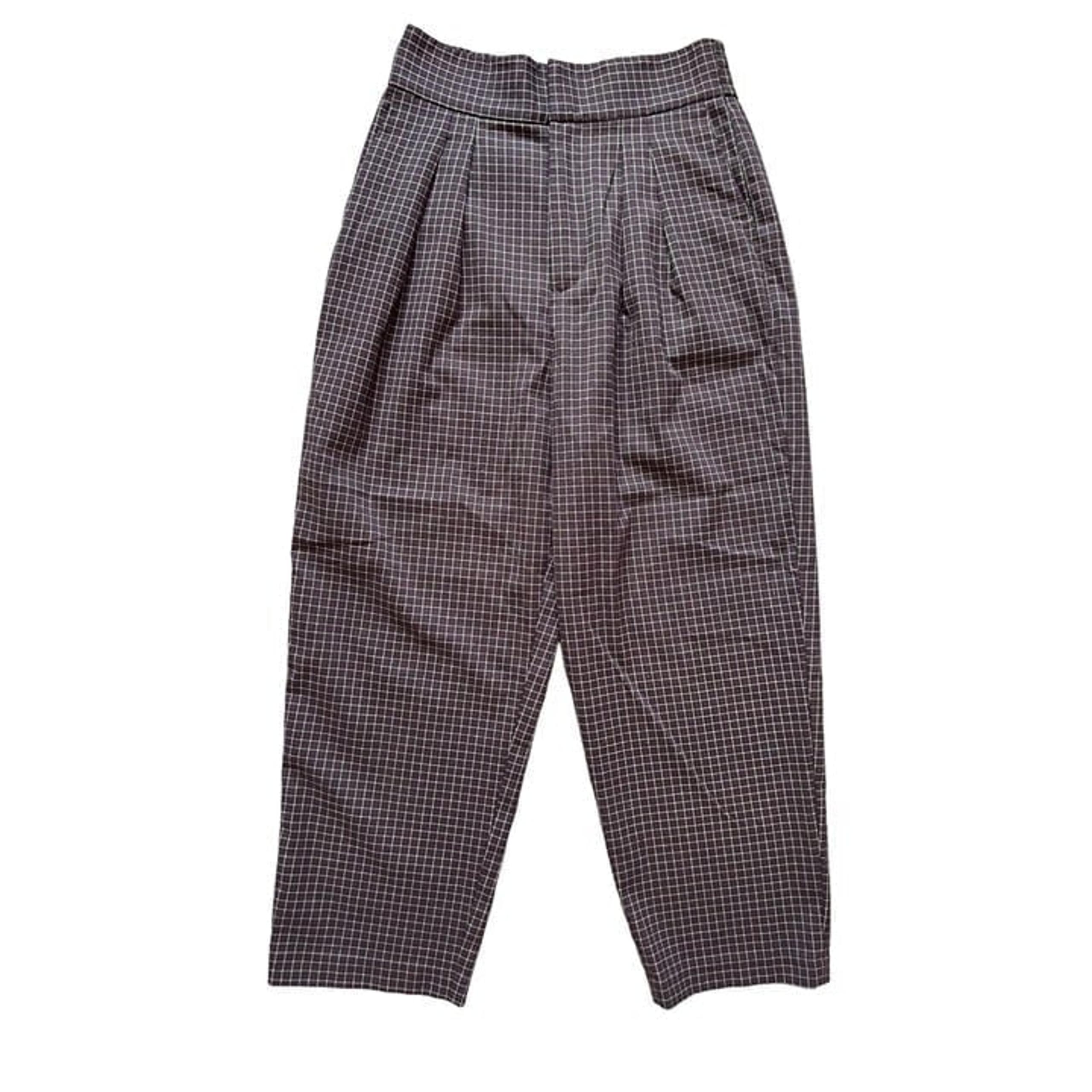 Urban Outfitters high rise plaid trouser pants pleated size M dark academia
