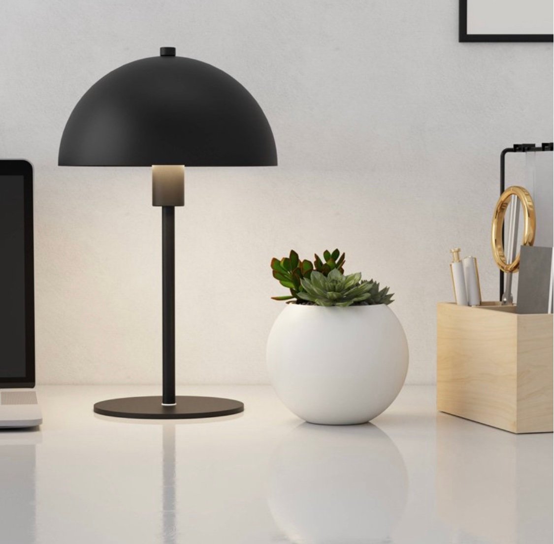 2 U Brands Desk Lamp (Includes LED Light Bulb) - Black