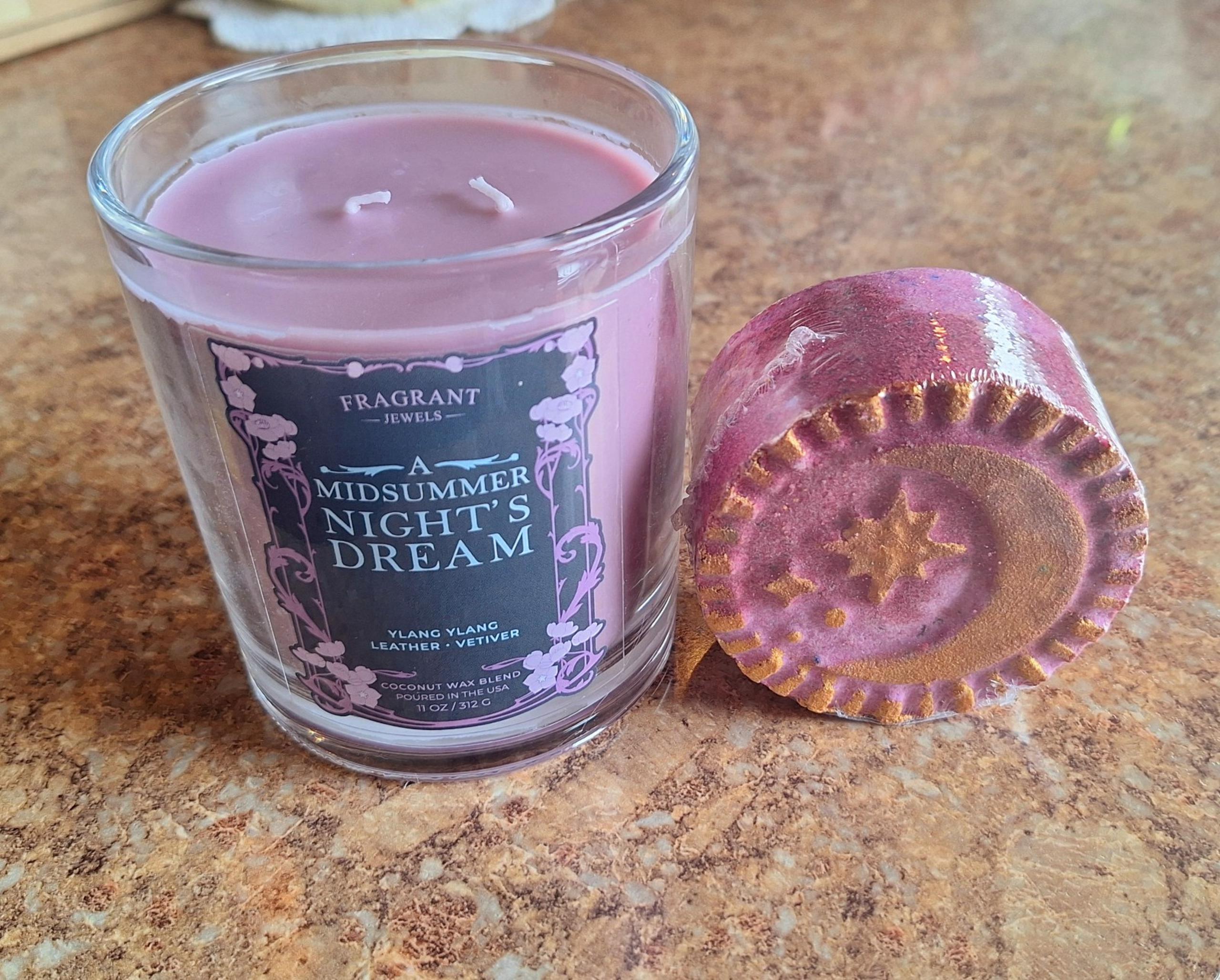 Fragrant Jewels A Midsummer Night's Dream Candle & Bath Bomb Set