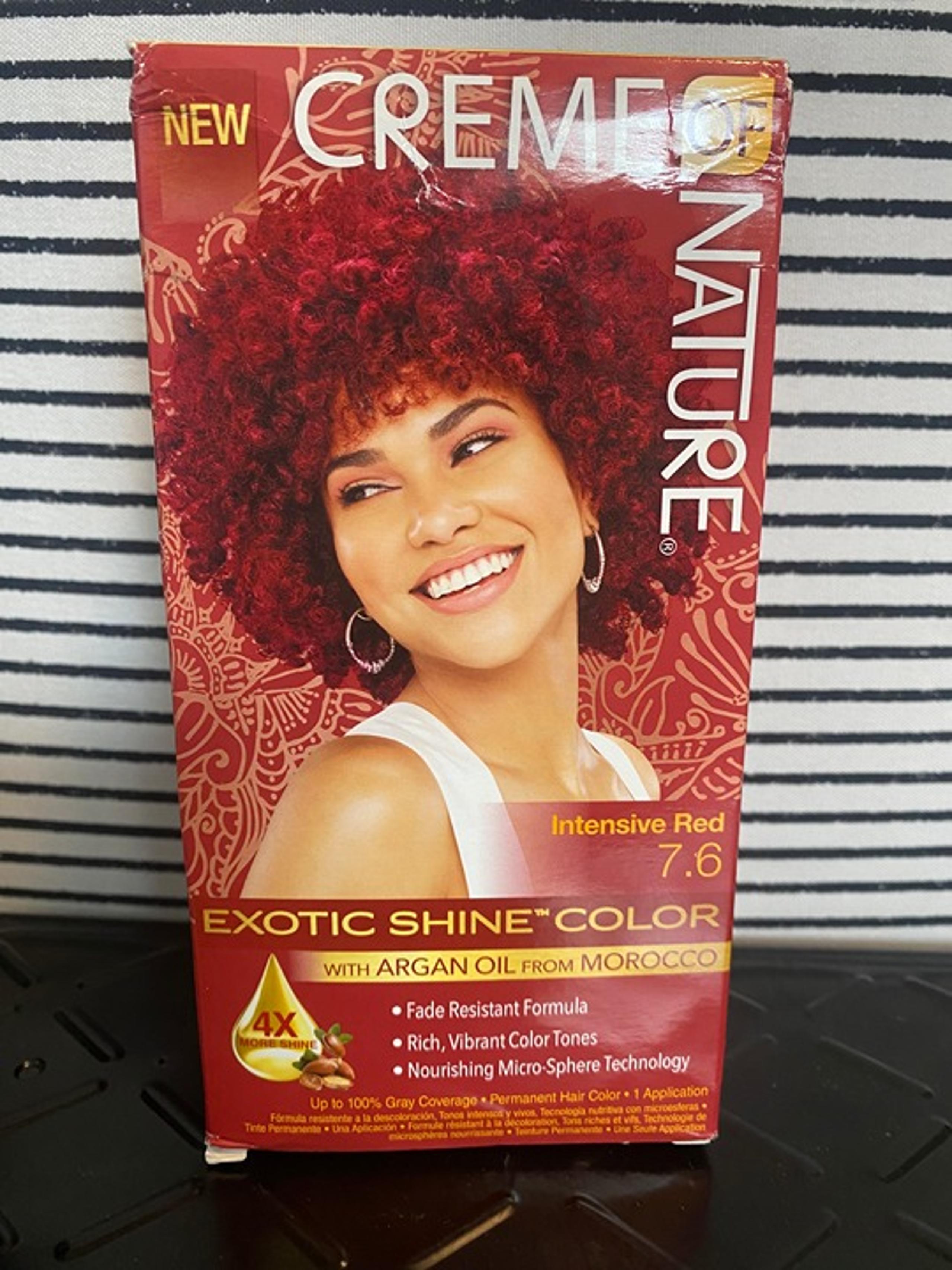 Creme of Nature Exotic Shine Color Intensive Red 7.6 with Argon Oil