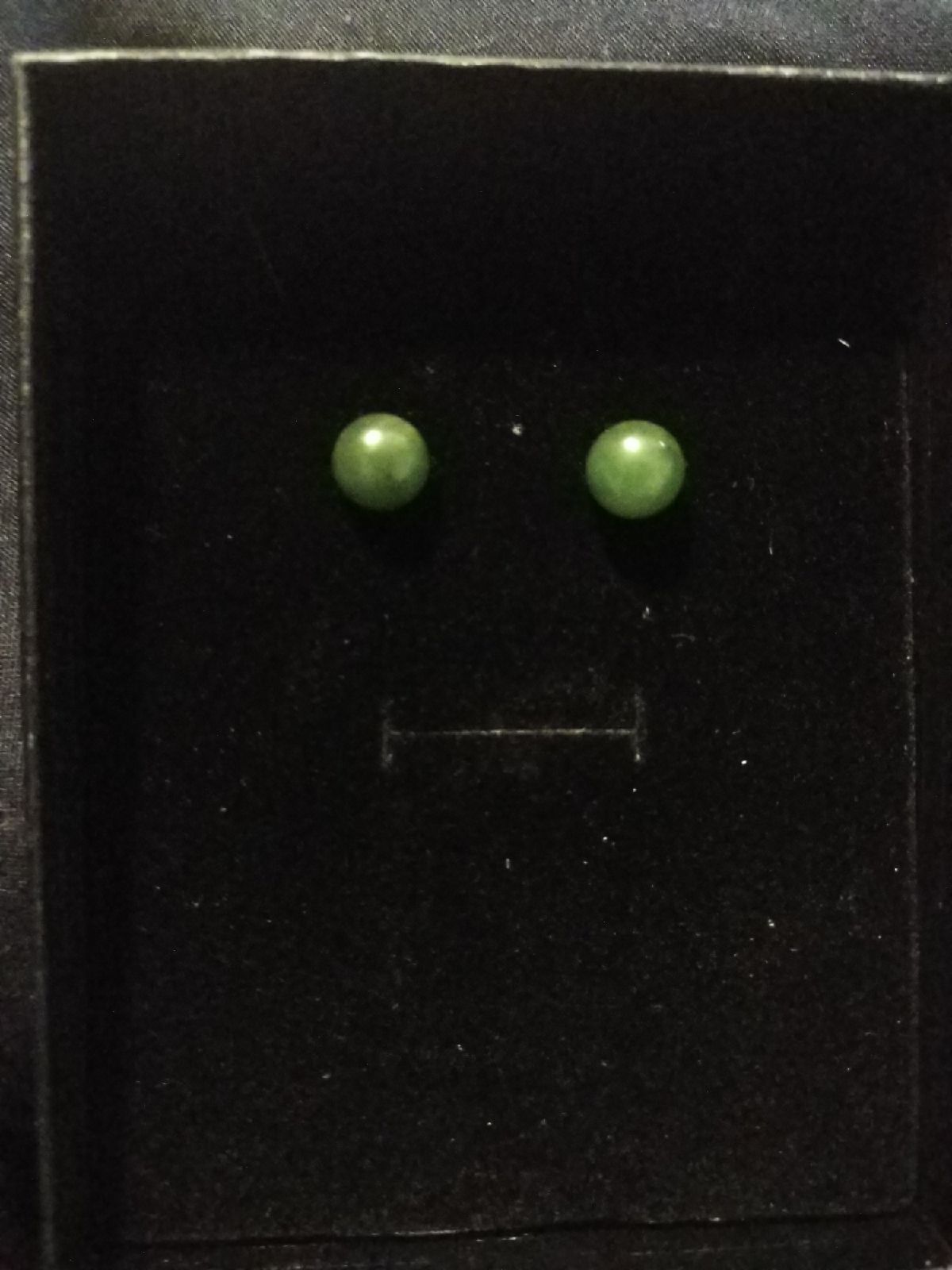 Genuine 14k gold jade earrings