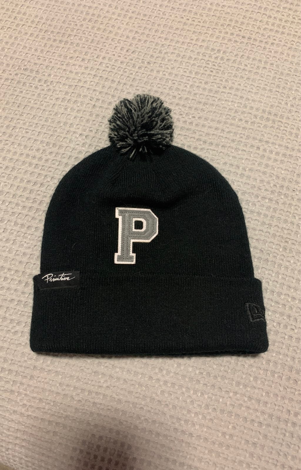 Primitive New Era Timeless Cable Knit Skate Pom Beanie Black or Gray Ski Hat NWT 