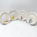 Rae Dunn Easter Appetizer/Cake/Snack Plats Chirp, Hop, Sweet, Crunch (4) Cute!