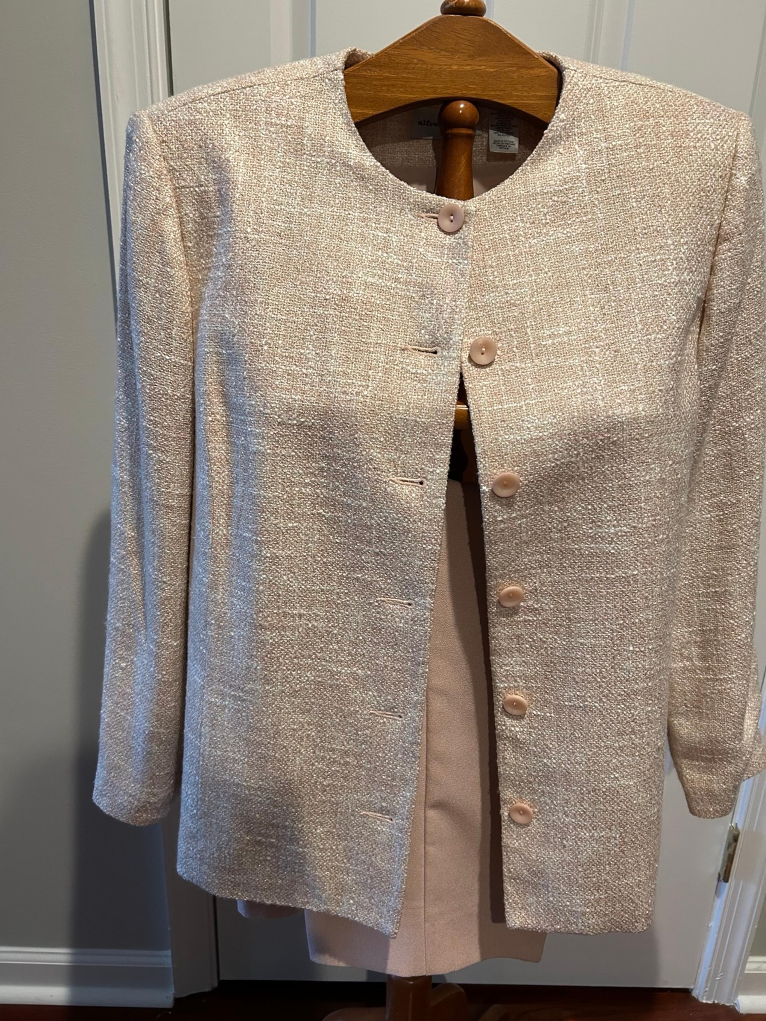 ALFRED DUNNER Women's Separates Jacket Sz 20 Pink/Beige;pants Sz 16.Skirt Sz 18