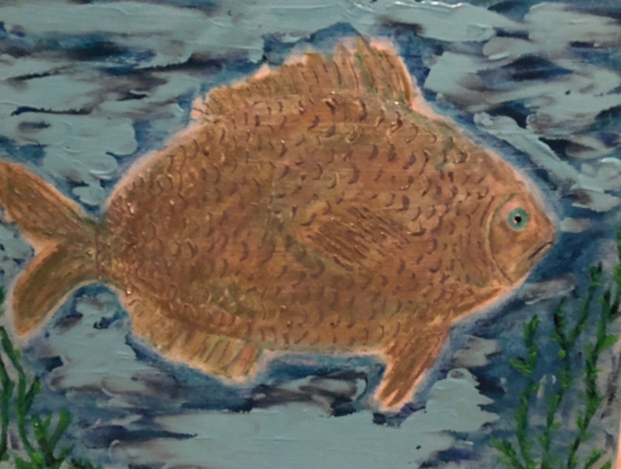 Fish 12x16 canvas original