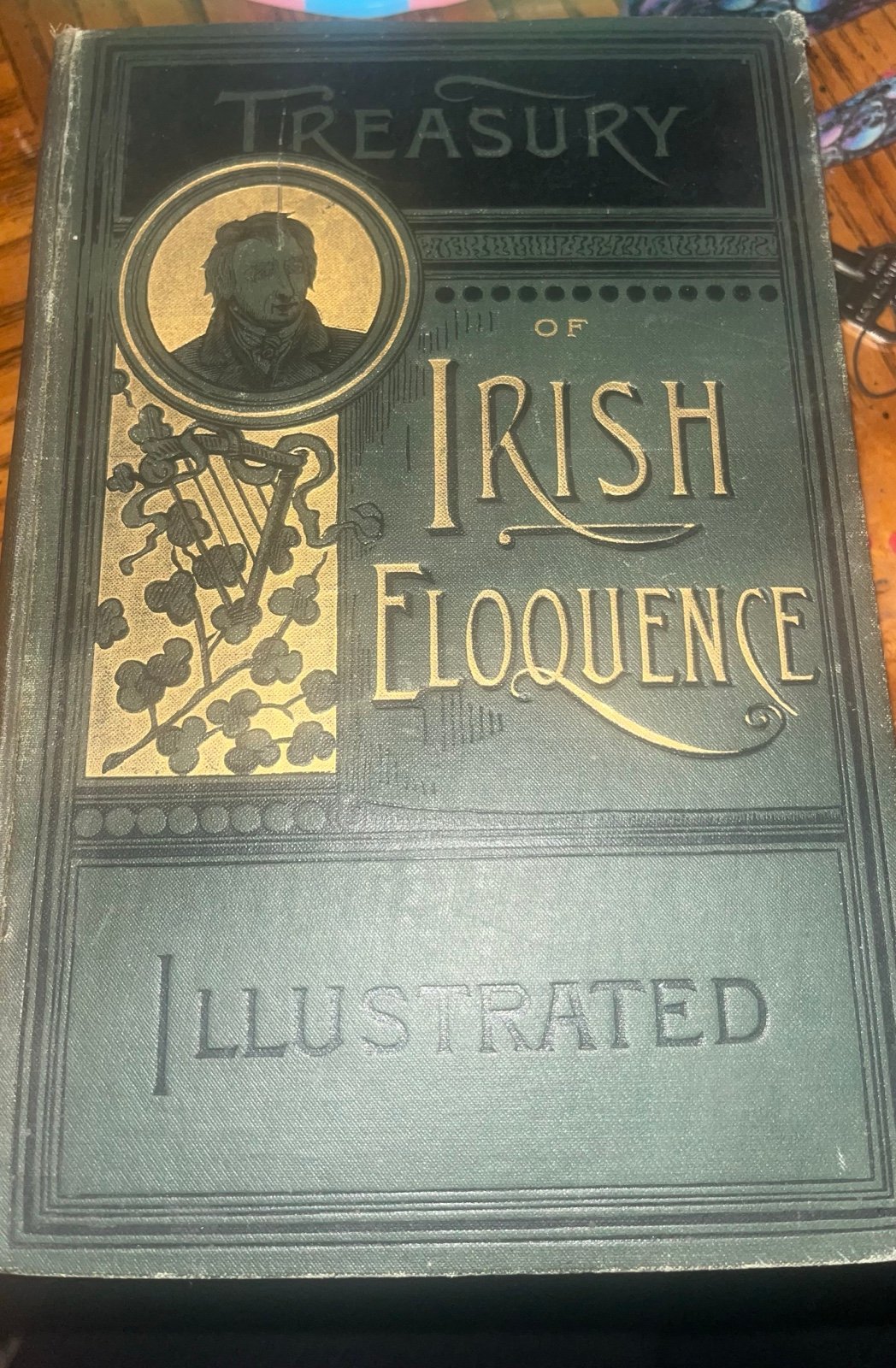 Antique 1885 Book Irish Eloquence Illustrated pretty cover/spine read details
