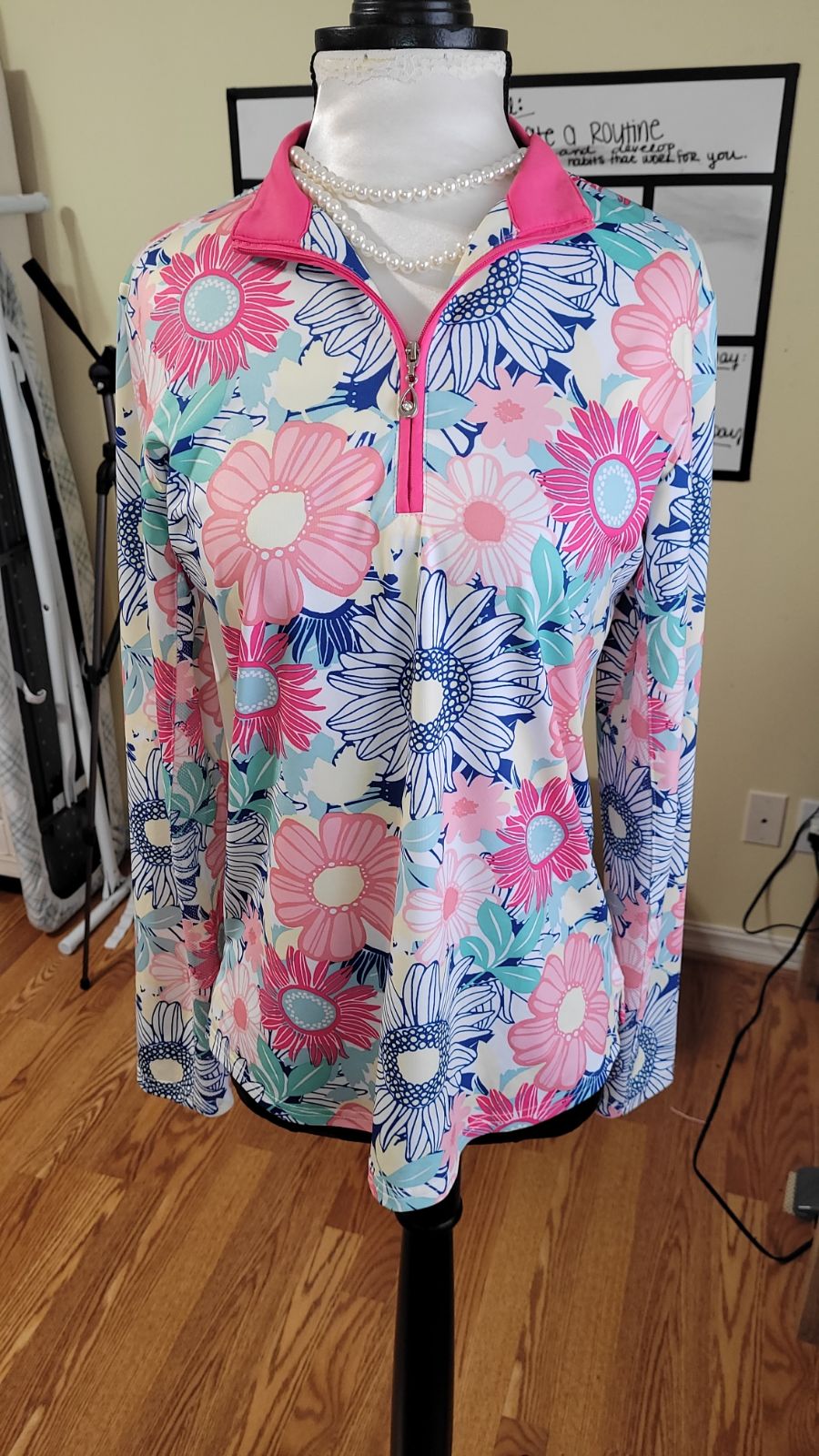 Sansoleil small womens long sleeve golf pullover