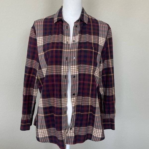 Madewell oversized fall plaid button up