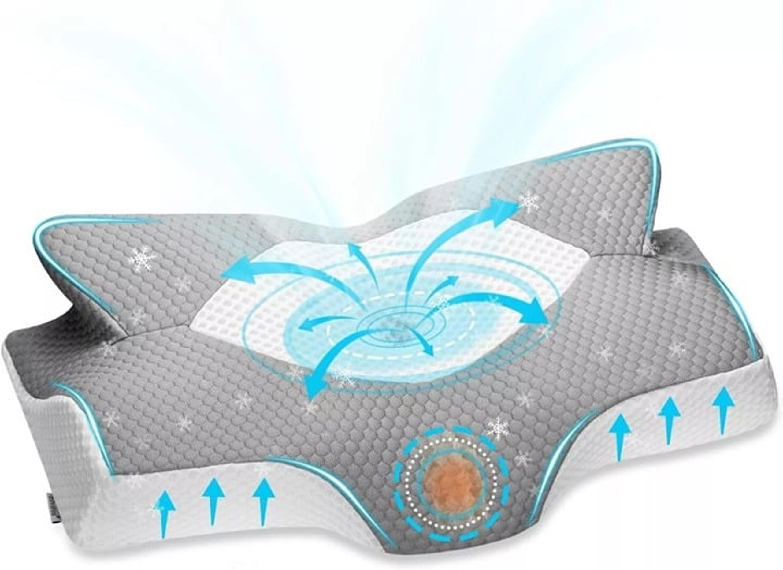 Elviros Cervical Memory Foam Pillow | Ergonomic Support for Neck Pain Relief