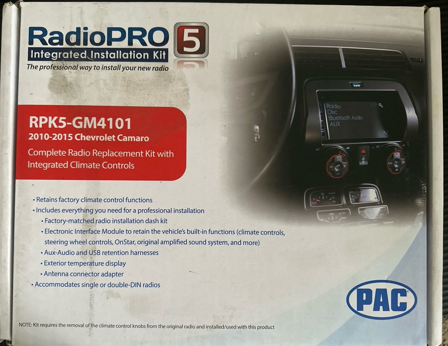 Radio Pro Integrated installation kit