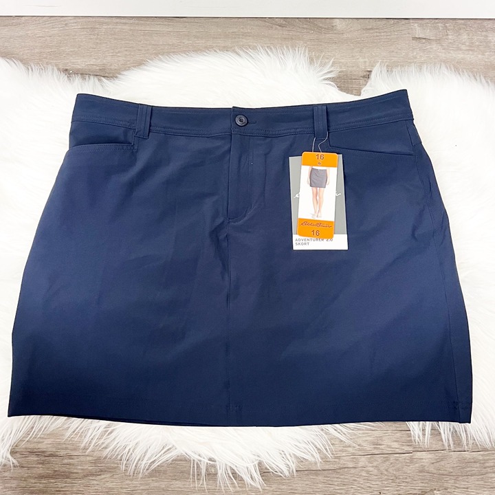 Eddie Bauer Womens 16 Navy Adventurer 2.0 Athletic Outdoor Skort