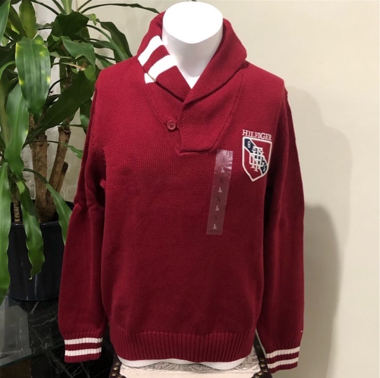NWT Tommy Hilfiger shawl neck sweater L
