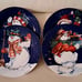 Thomson Pottery Snowman Mary Parker Dinner Plates. ( pack of 4)