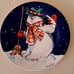 Thomson Pottery Snowman Mary Parker Dinner Plates. ( pack of 4)