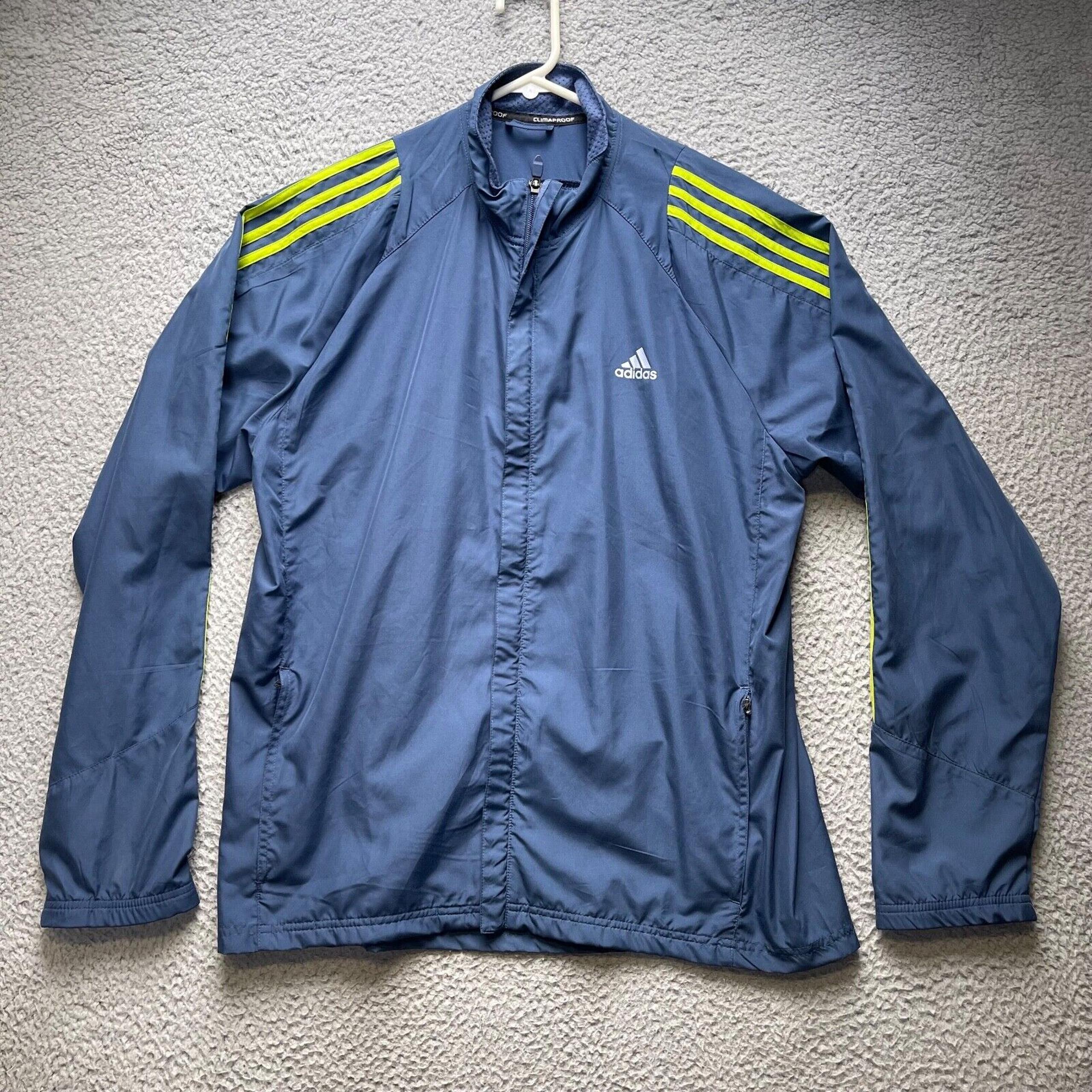 Adidas Jacket Mens Large Blue Formotion Response Full Zip Active Athletic