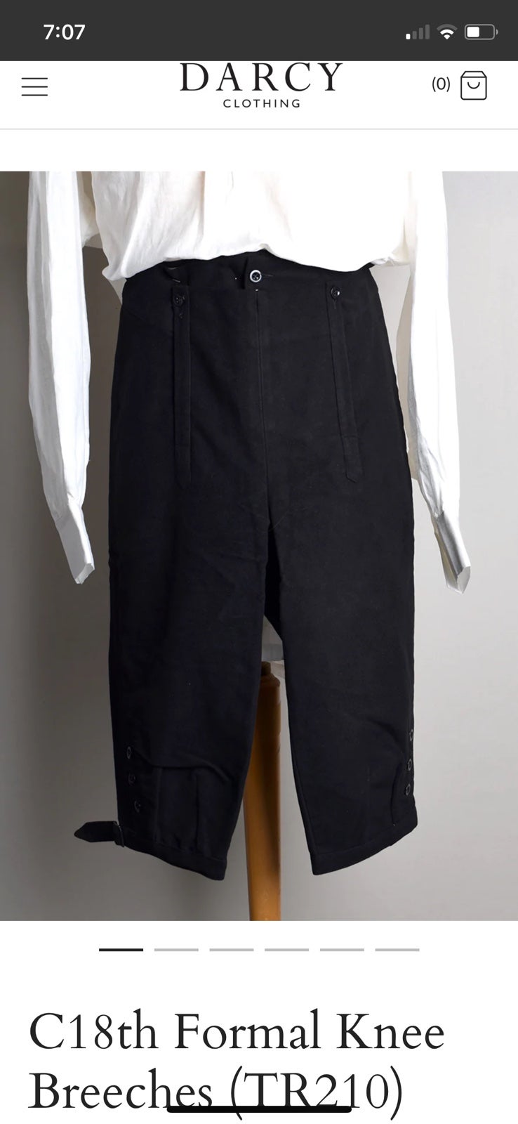 Darcy 18th Century Formal Knee Breeches