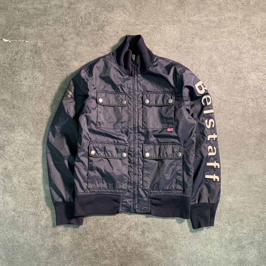 【Belstaff】Nylon Jacket, Logo Design, Vintage Used 6TAS3