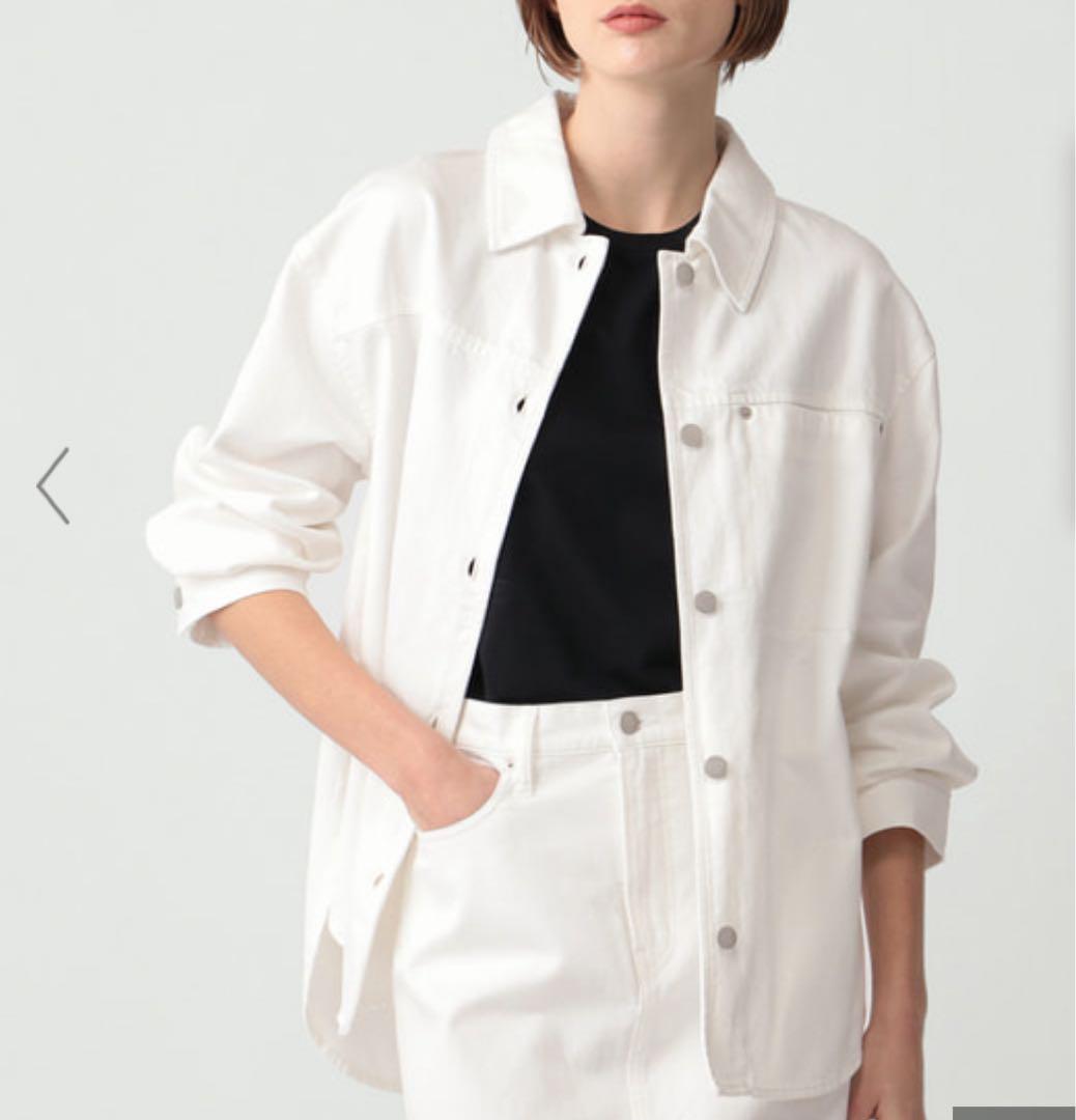 【Sold Out This Season】White Denim Jacket, Size 38 (M)