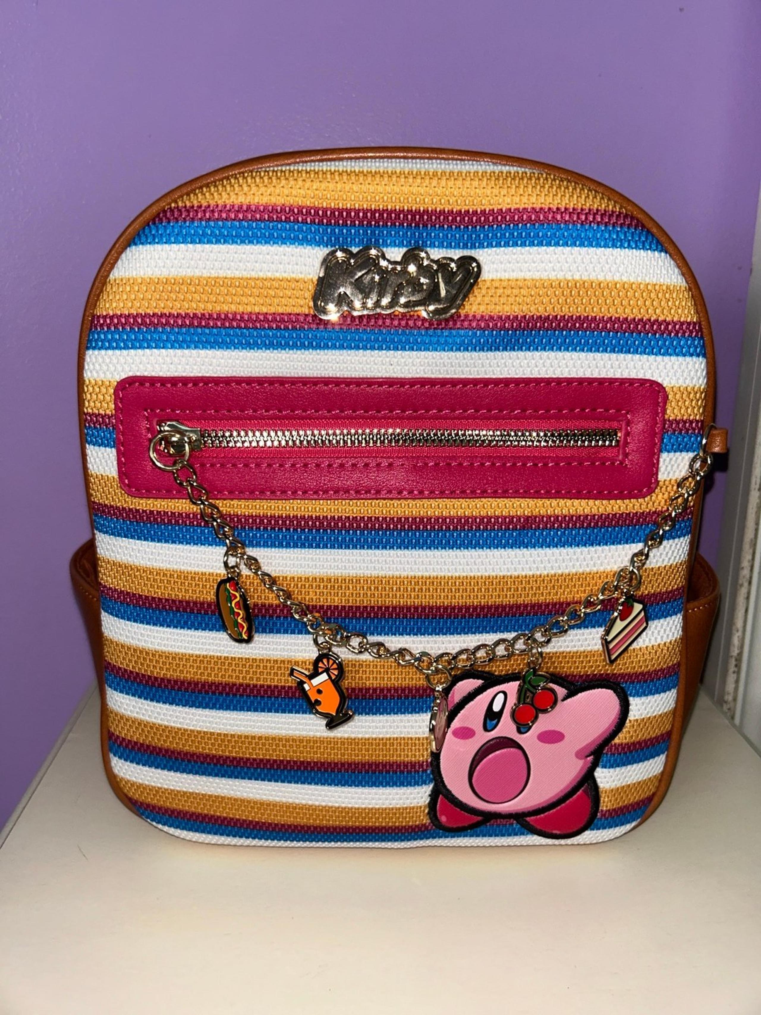 Nintendo Kirby Striped Charm Mini Backpack