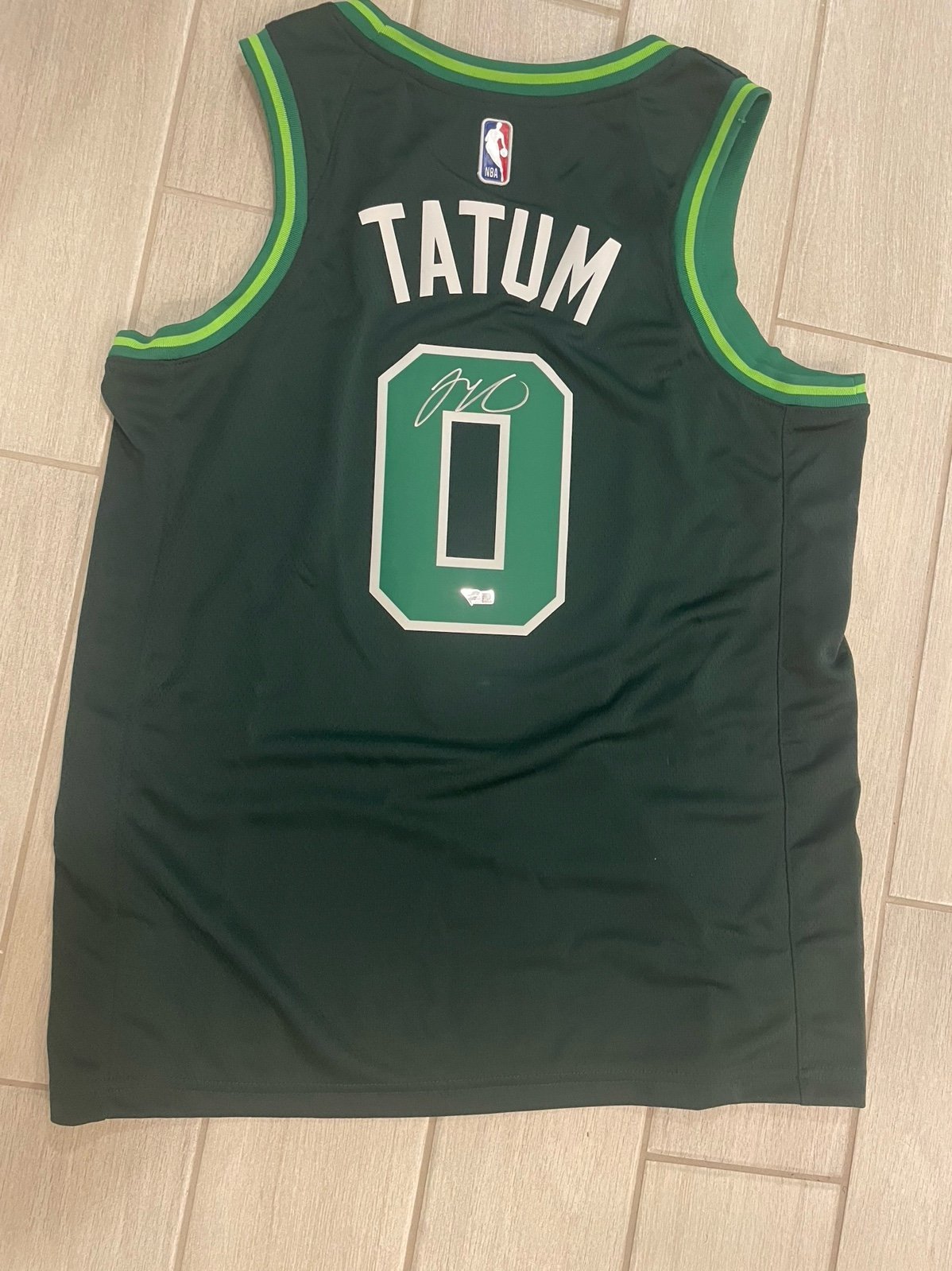 Jayson Tatum Signed Autographed Nike Earned Edition Celtics Jersey FANATICS COA