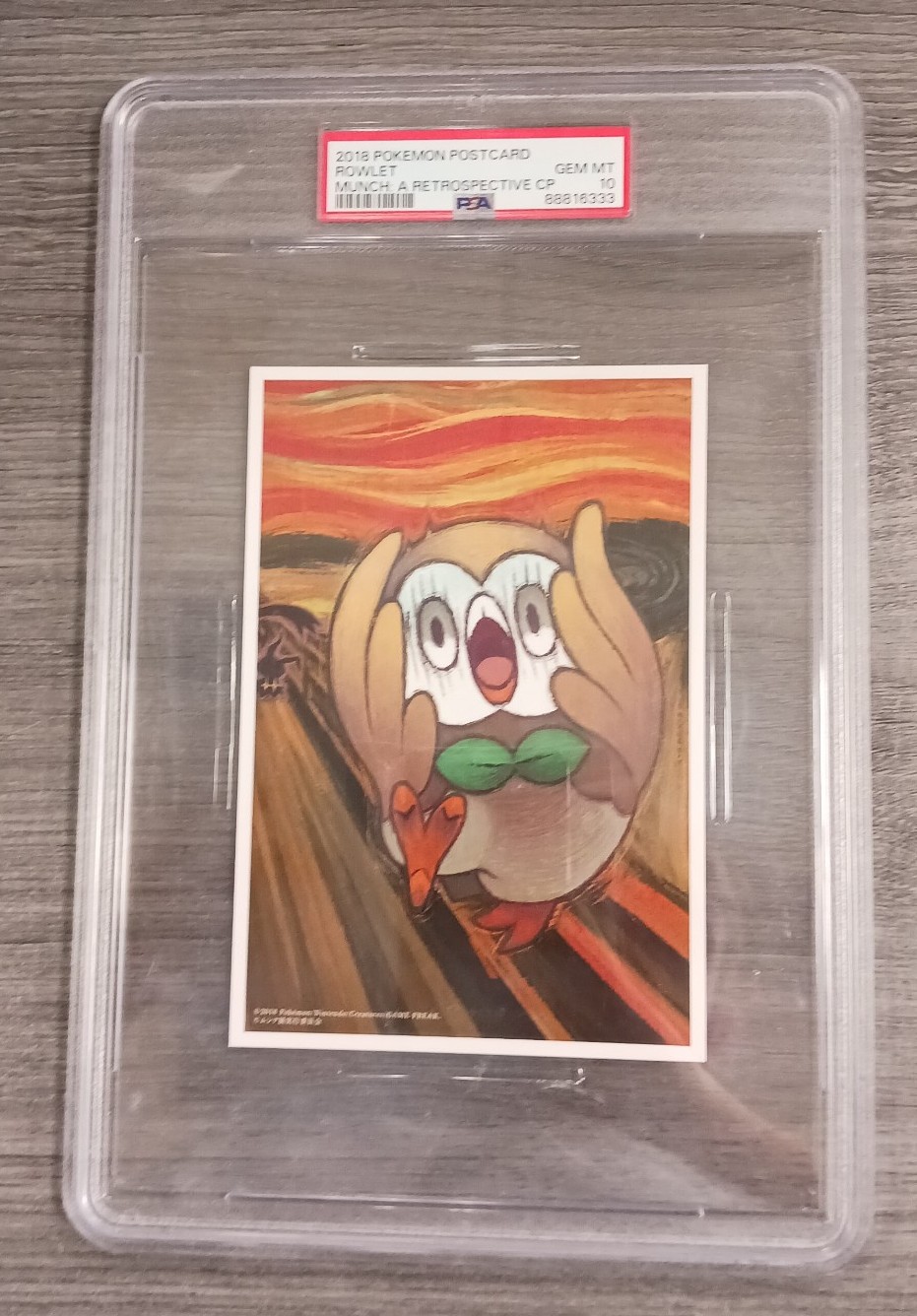 PSA 10 Munch: Rowlet Pokémon Postcard 2018