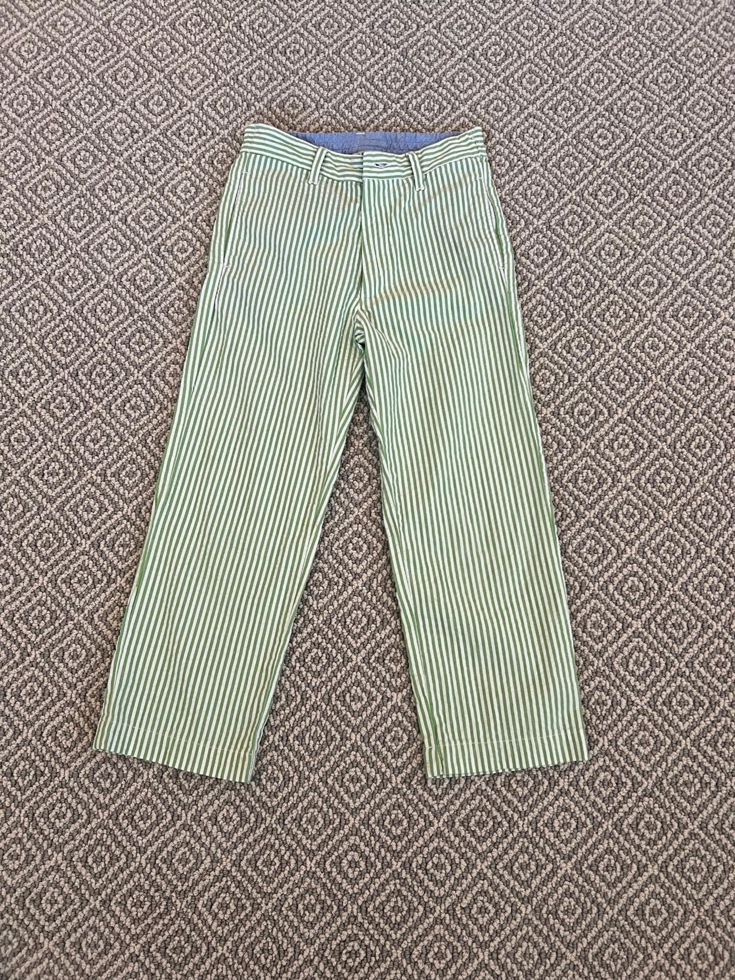 Green seersucker pants - size 5t