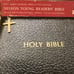 Nelson Young Reader's Bible NIB 1972 #114Z Zipper W/ Cross Black Faux Leather