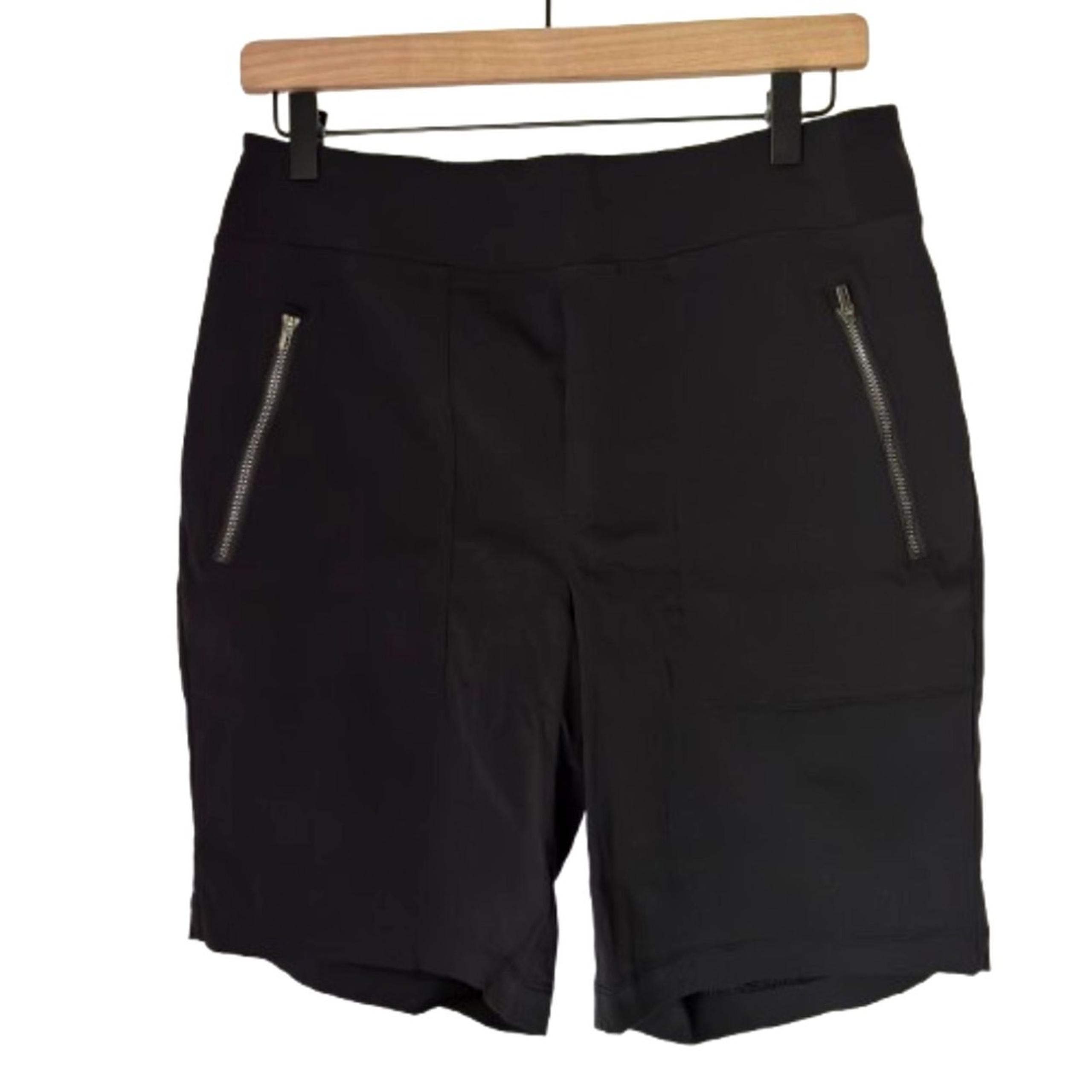 ATHLETA Activewear Athletic Pull On Nylon Spandex Bermuda Yoga Shorts Size 8 #A
