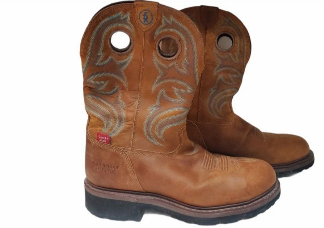 Tony lama steel toe boots size 10