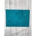 Floral print table cloth, napkins, napkin rings, 2 solid teal placemats