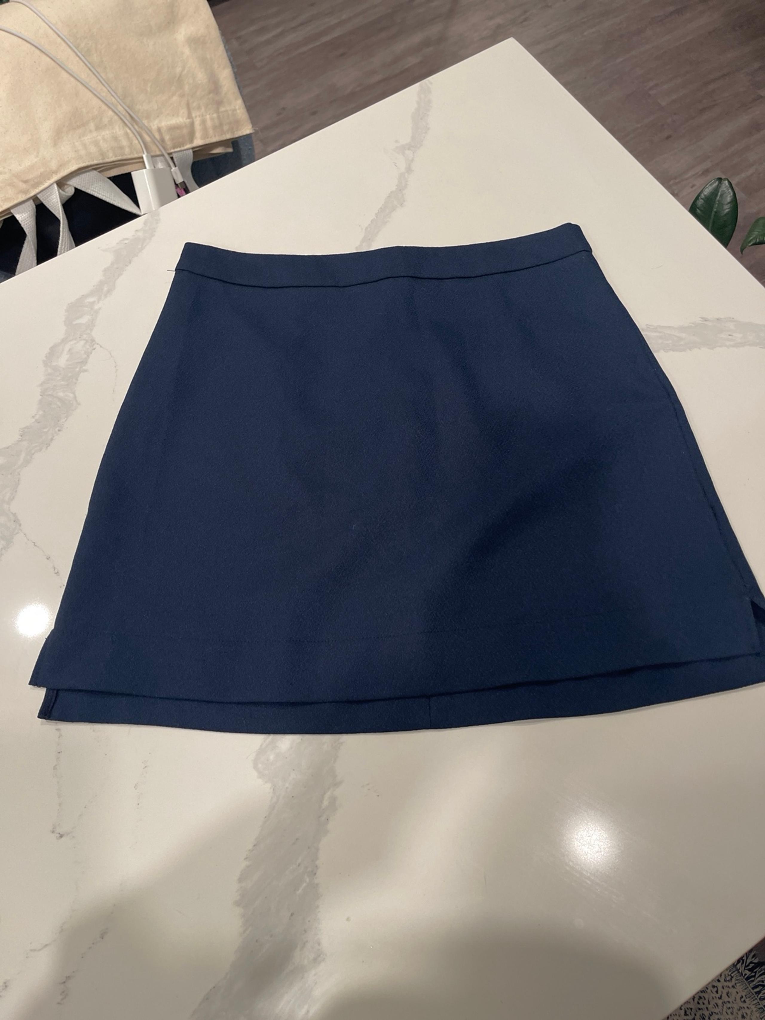Navy Nordstrom Lush Side Slit Mini Skirt
