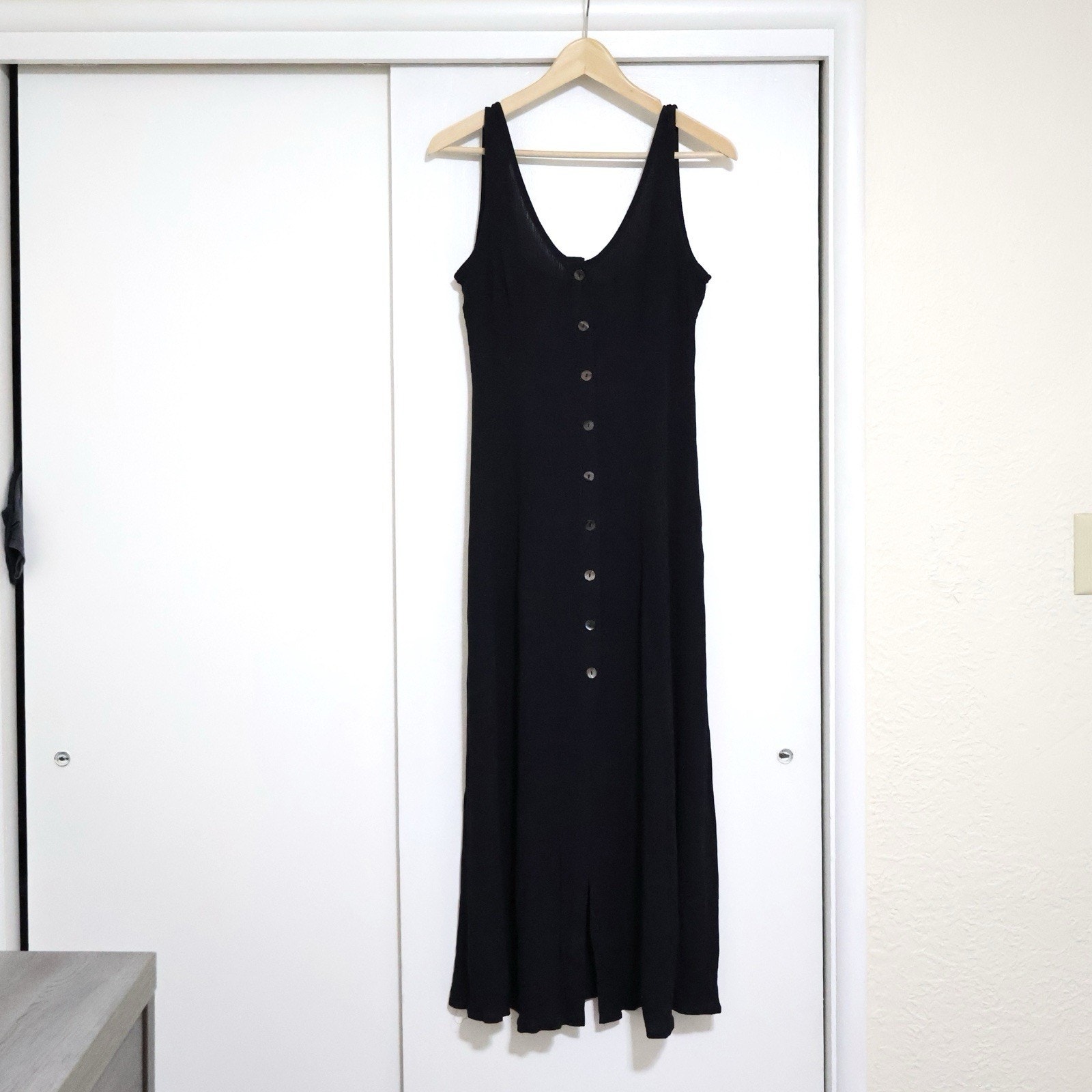 Vintage Compagnie Internationale Express Navy Button Front Midi Dress 5/6 80s