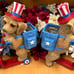 Patriotic Goldendoodle fourth of july statue