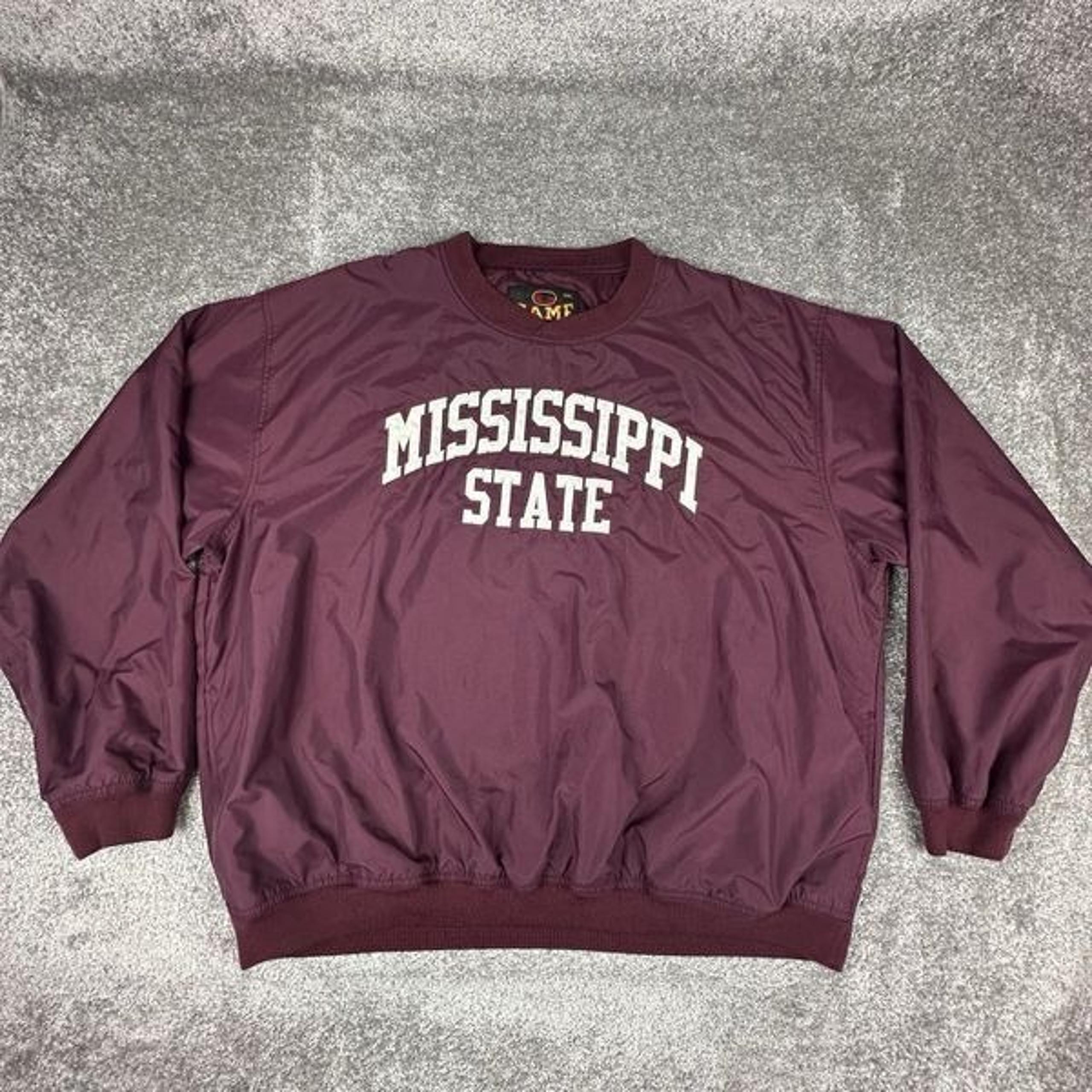 Vintage Game Mississippi State Bulldogs Jacket Mens 2XL Relaxed Sweatshirt Y2K