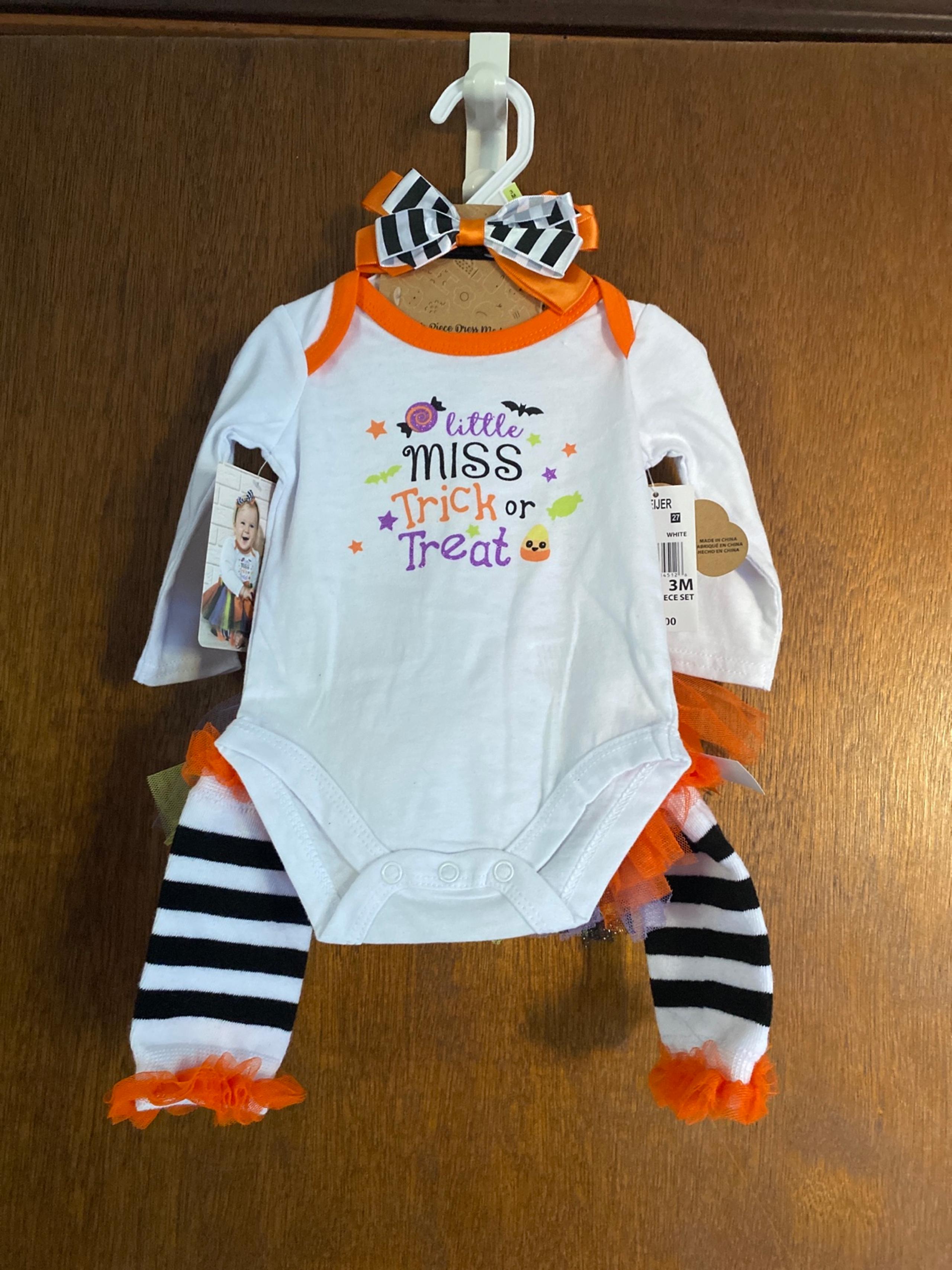 Baby Essentials 4 Piece Dress Me Up Little Miss Trick or Treat 3 months Outfit