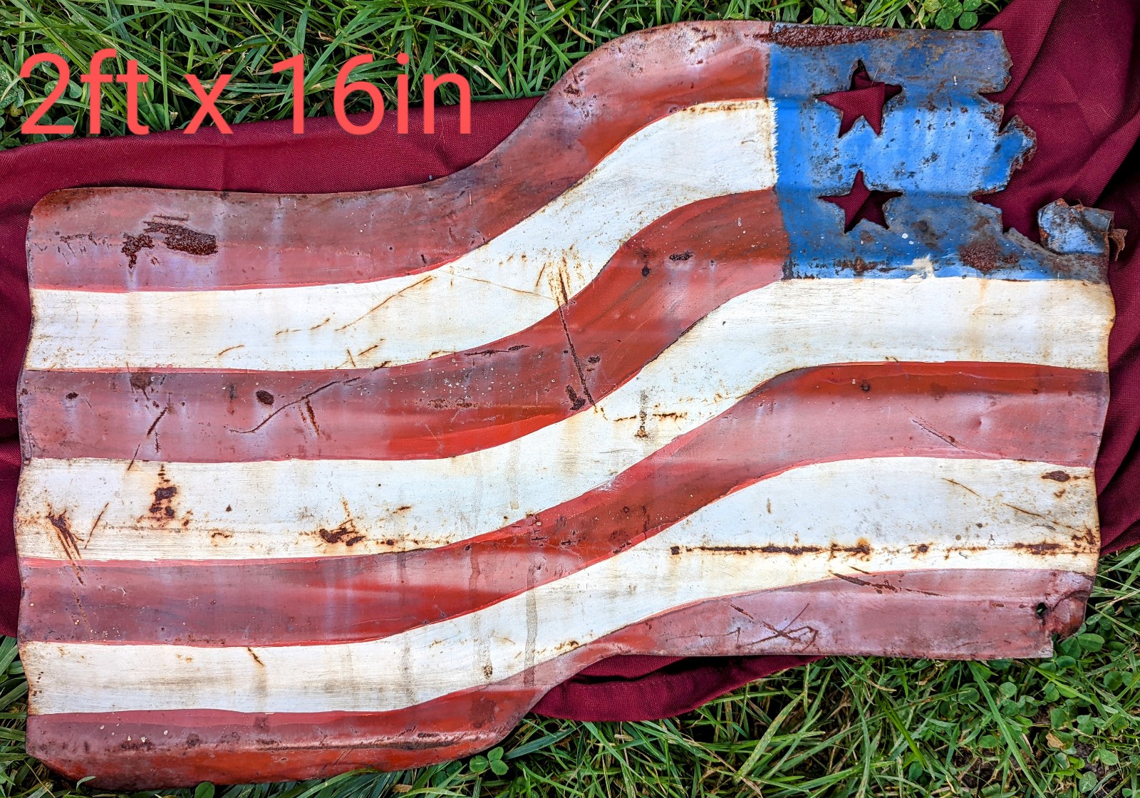 American Flag Metal Sign