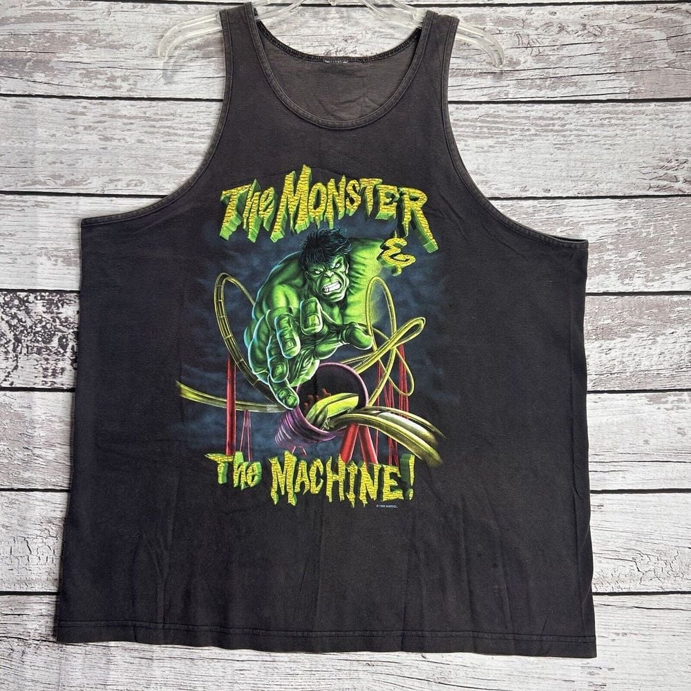 Marvel 90's The Hulk Tank Top Men's Size 2xl The Rollercoaster