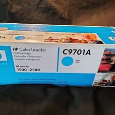 Genuine HP Invent Color LaserJet Print Cartridge C9701A Cyan LaserJet 1500/2500