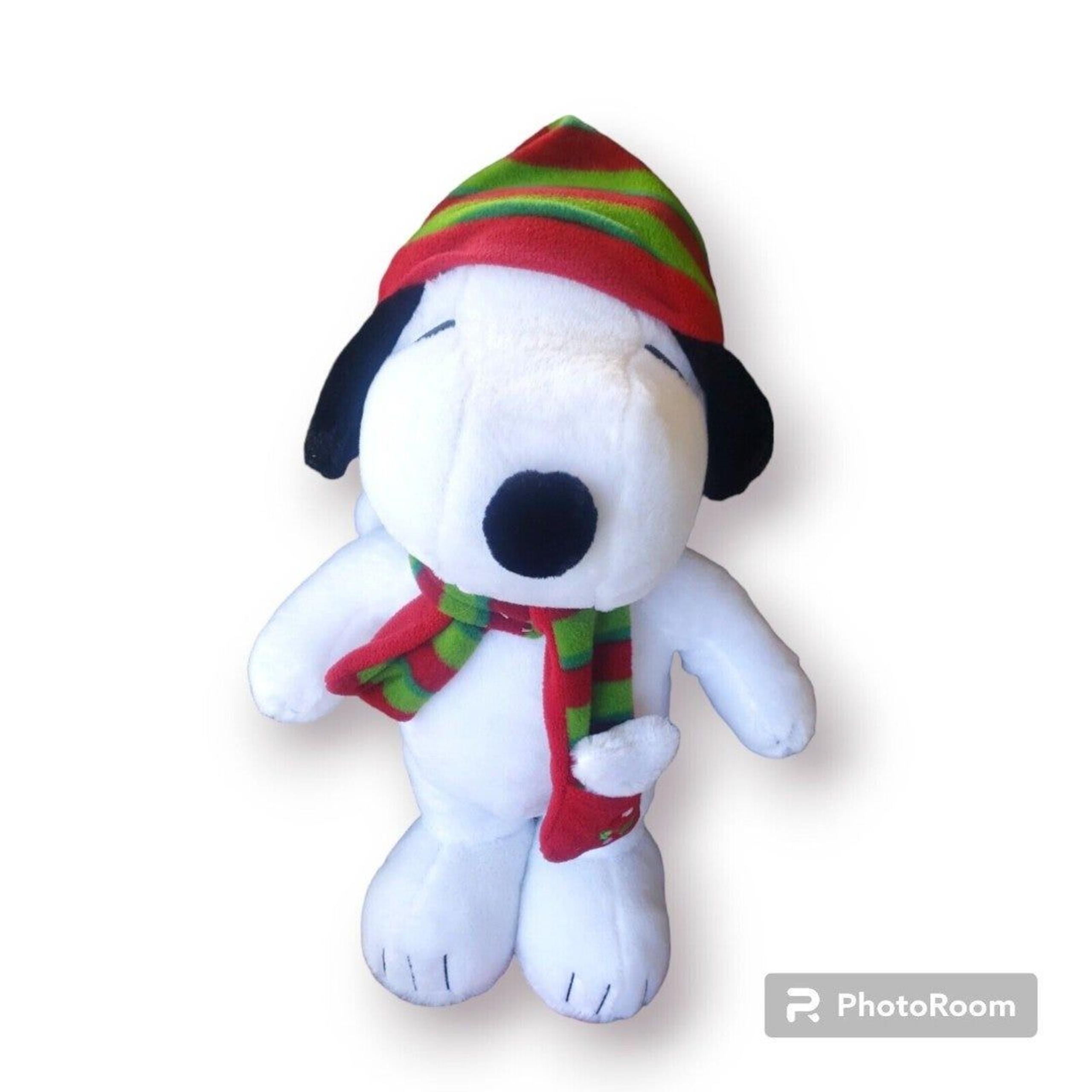 Peanuts Christmas Snoopy Plush Decoration Porch Door Greeter Holiday Party Scarf
