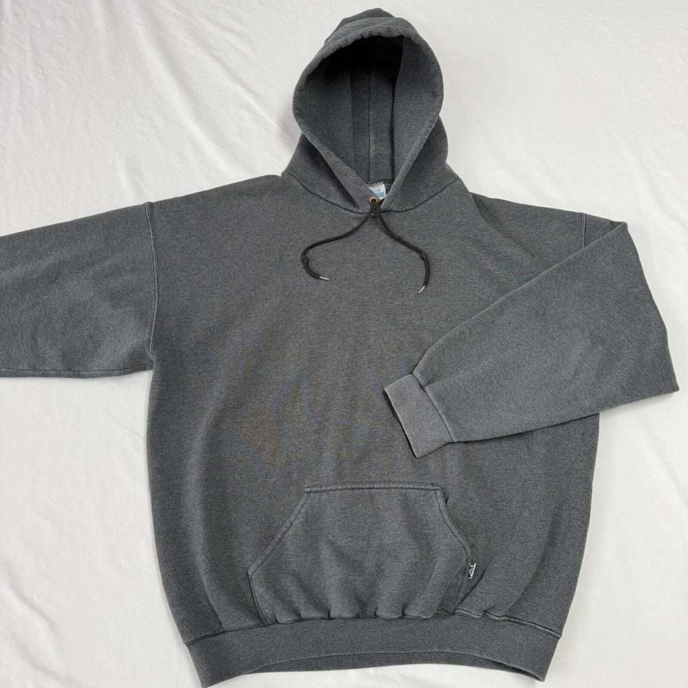 Vintage Discus Athletic 90s Blank Pullover Hoodie Mens XL Gray Sweatshirt USA