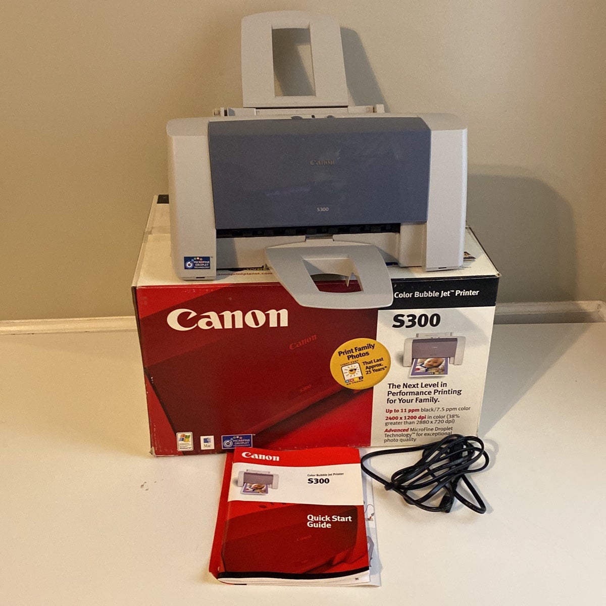 Canon S300 Color Bubble Jet Printer w/Box