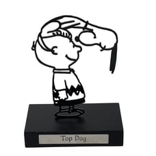 Hallmark Peanuts Metal Wire Sculpture Charlie Brown & Snoopy TOP DOG Silhouette
