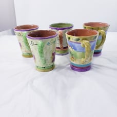 Sue Zipkin Sango Tuscan Gardens Italian Ceramic Mugs Great Condition Mint