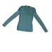 PERUVIAN CONNECTION 100% Pima Cotton Women's Long Sleeve Blue V Neck Sweater S