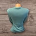 PERUVIAN CONNECTION 100% Pima Cotton Women's Long Sleeve Blue V Neck Sweater S