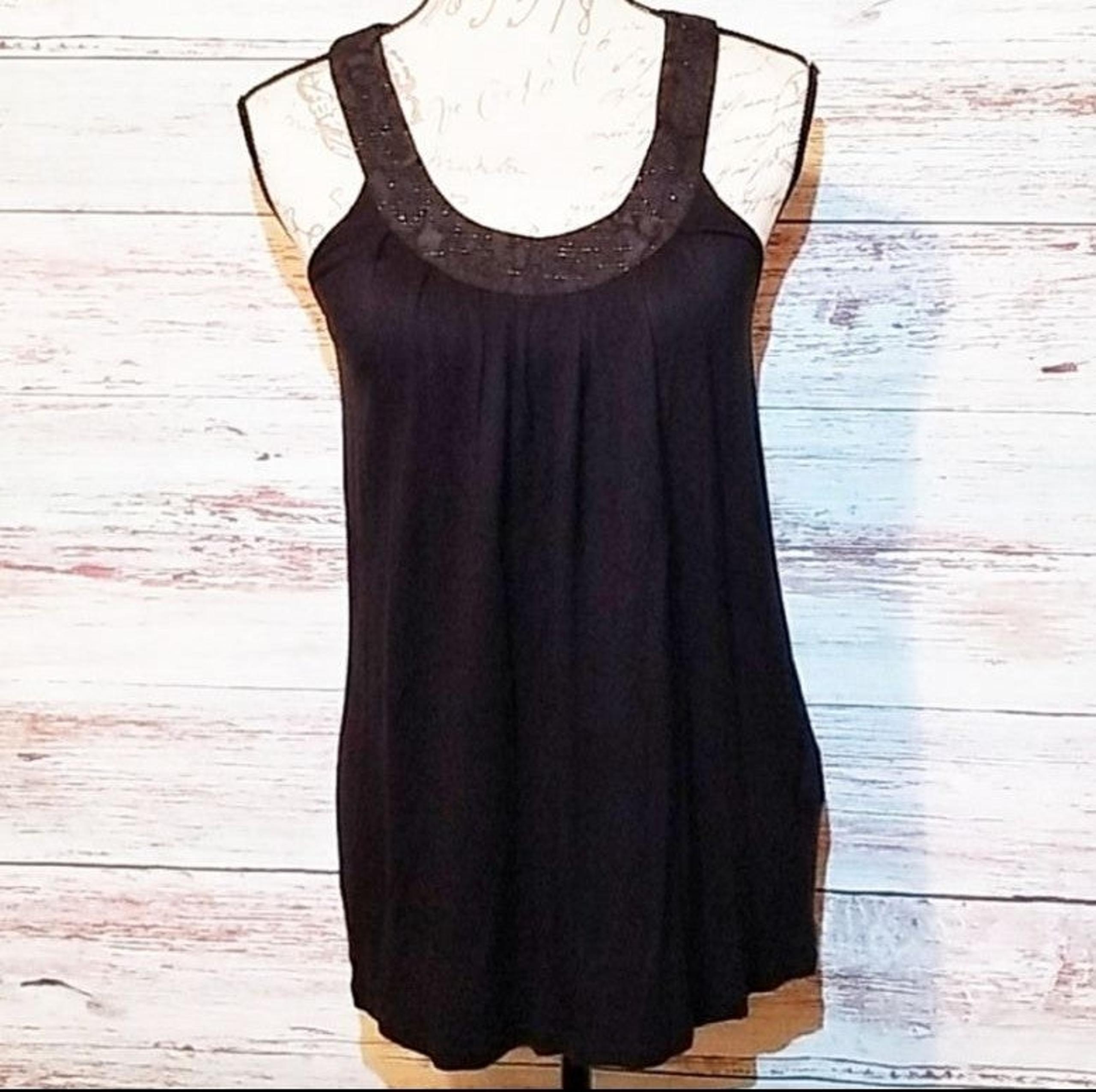 Joie Tank Top Black Shiney Sparkle XS